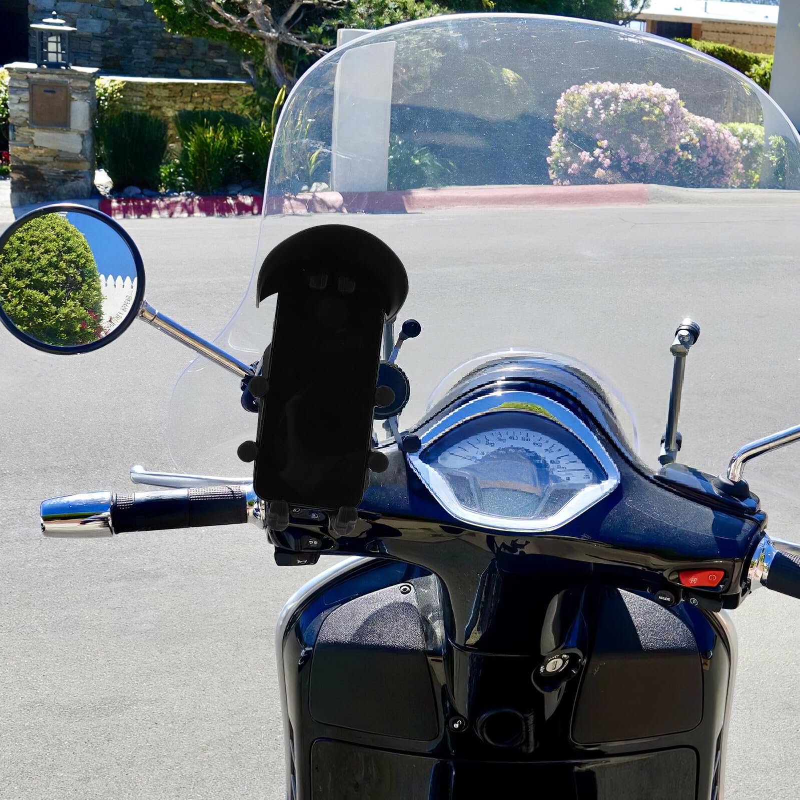 BESPORTBLE Support de Téléphone Multifonction pour Guidon de Moto Noir