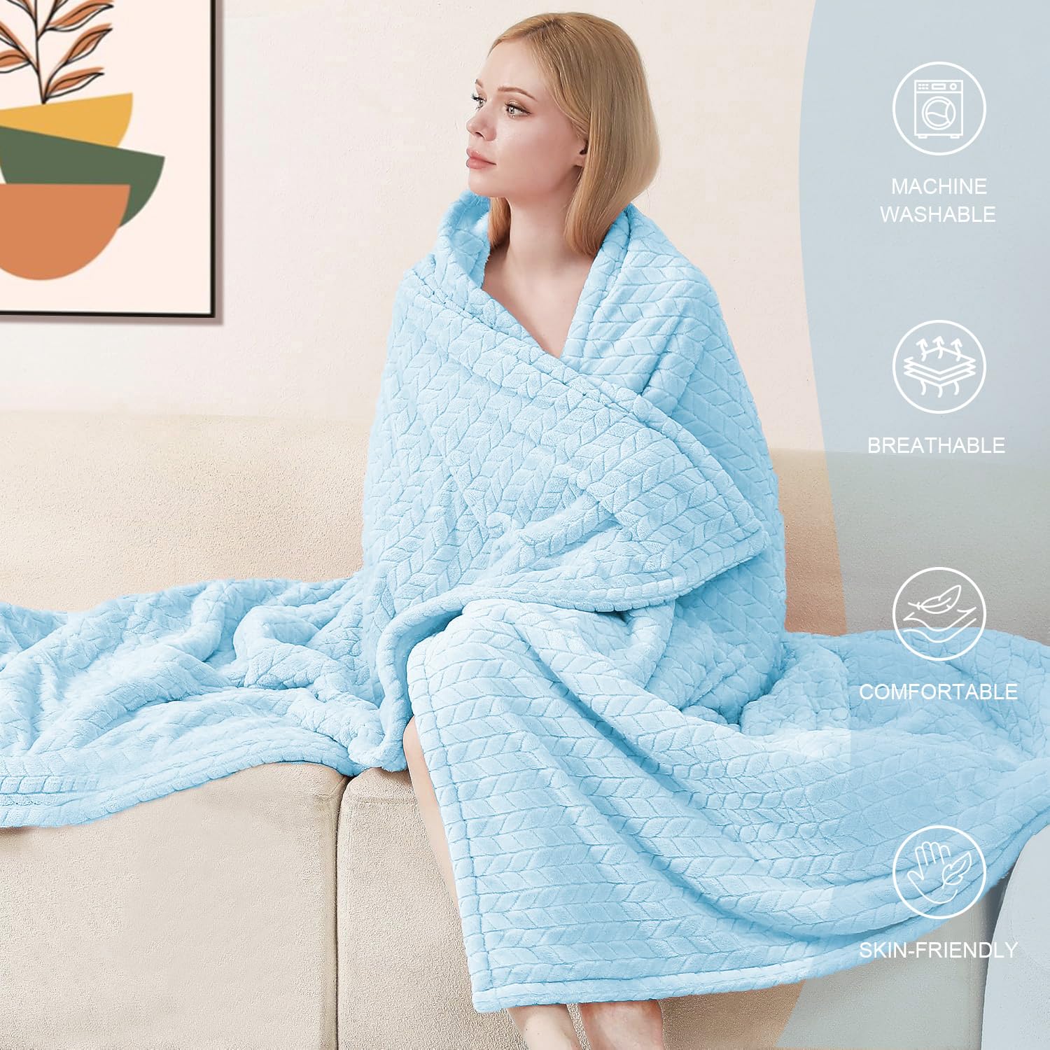 Birthday Gifts Basket for Women, Get Well Gifts, Spa Care Package with Flannel Blanket, Tumbler - Valentine's, Mother's Day, Christmas Gifts for Women, Mom, Wife, Girlfriend, Friends, Sister - Image 3