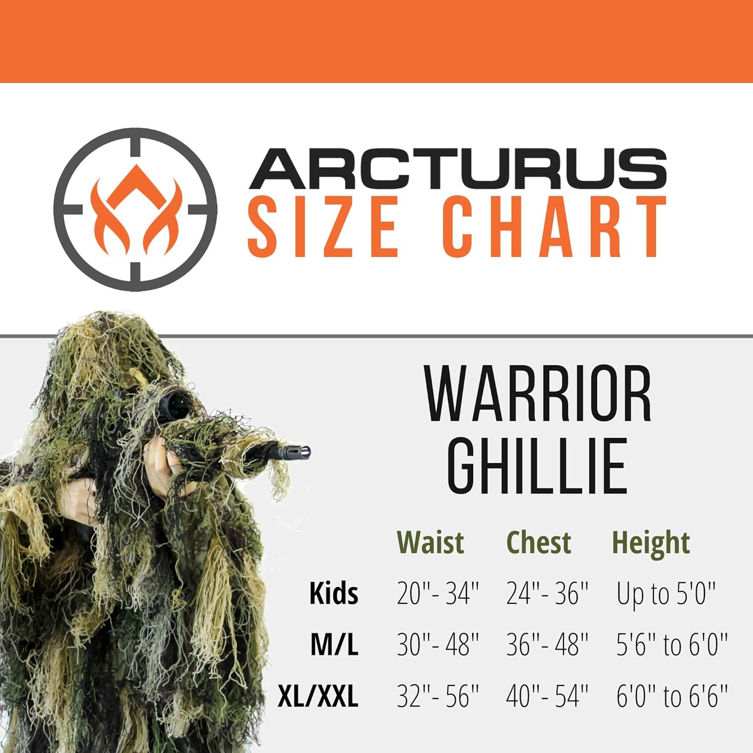 Arcturus Warrior Ghillie Suit - Camouflage Hunting Suit for Men, Military, Hunters, Snipers & Airsoft : Sports & Outdoors