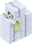 Utopia Towels Kitchen Dish Towels - 100% Cotton Dish Towels - Reusable Cleaning Kitchen Towels - Super Absorbent - Washable Dish Towels - 15 x 25 Inches (12-Pack, Green)