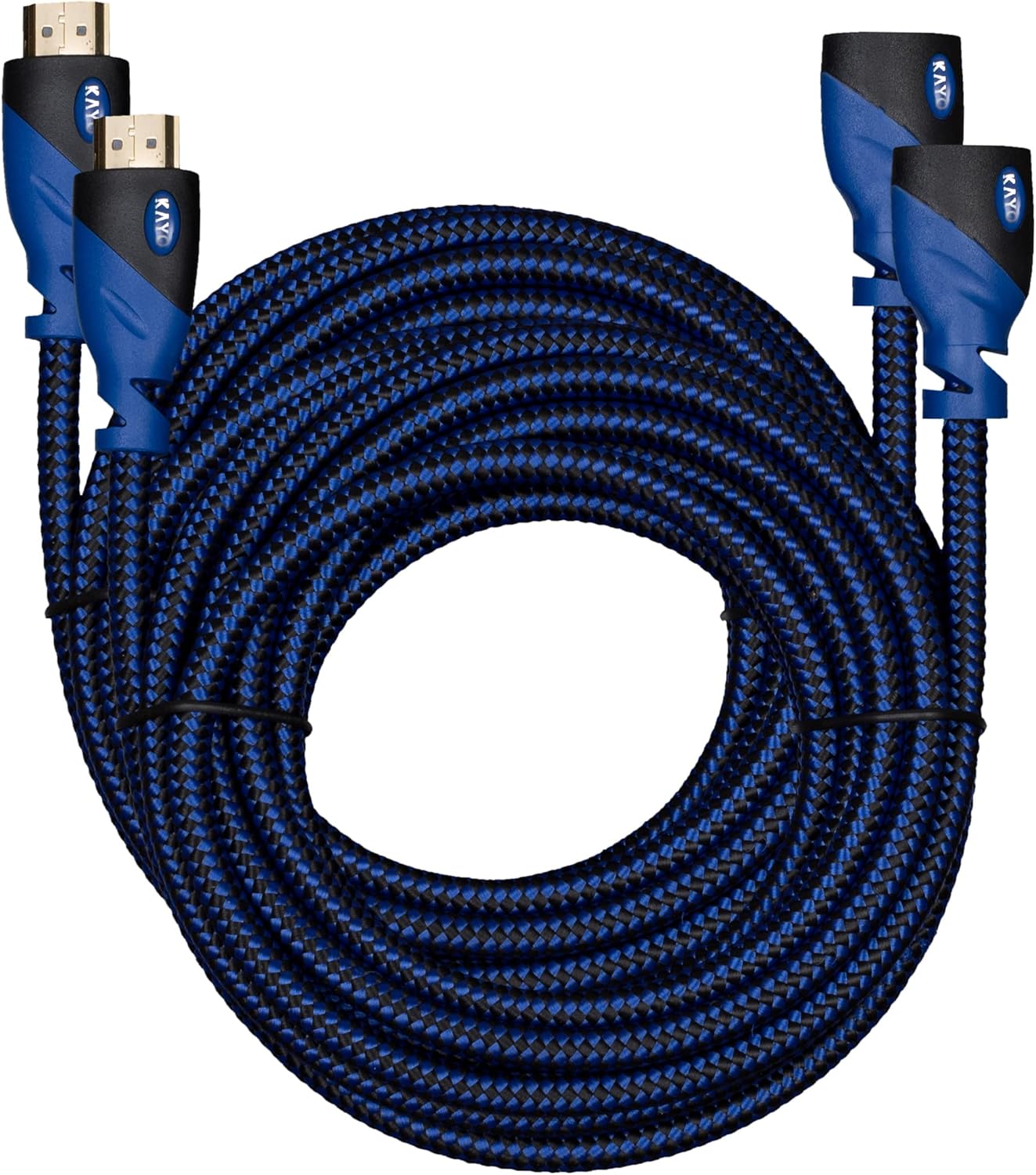 KAYO HDMI Extender - Male to Female, Extension Cable High-Speed HDMI Cable (2.0b) Supports: Ethernet, Audio Return, 4K, 3D, HD, 2160p, 18gbs, (Latest Version) HDCP 2.2 Compliant (25FT -2PK)