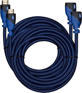 KAYO HDMI Extender - Male to Female, Extension Cable High-Speed HDMI Cable 2.0b Supports Ethernet, Audio Return, 4K, 3D, HD, 2160p, 18gbs, Latest Version HDCP 2.2 Compliant 25FT -2PK