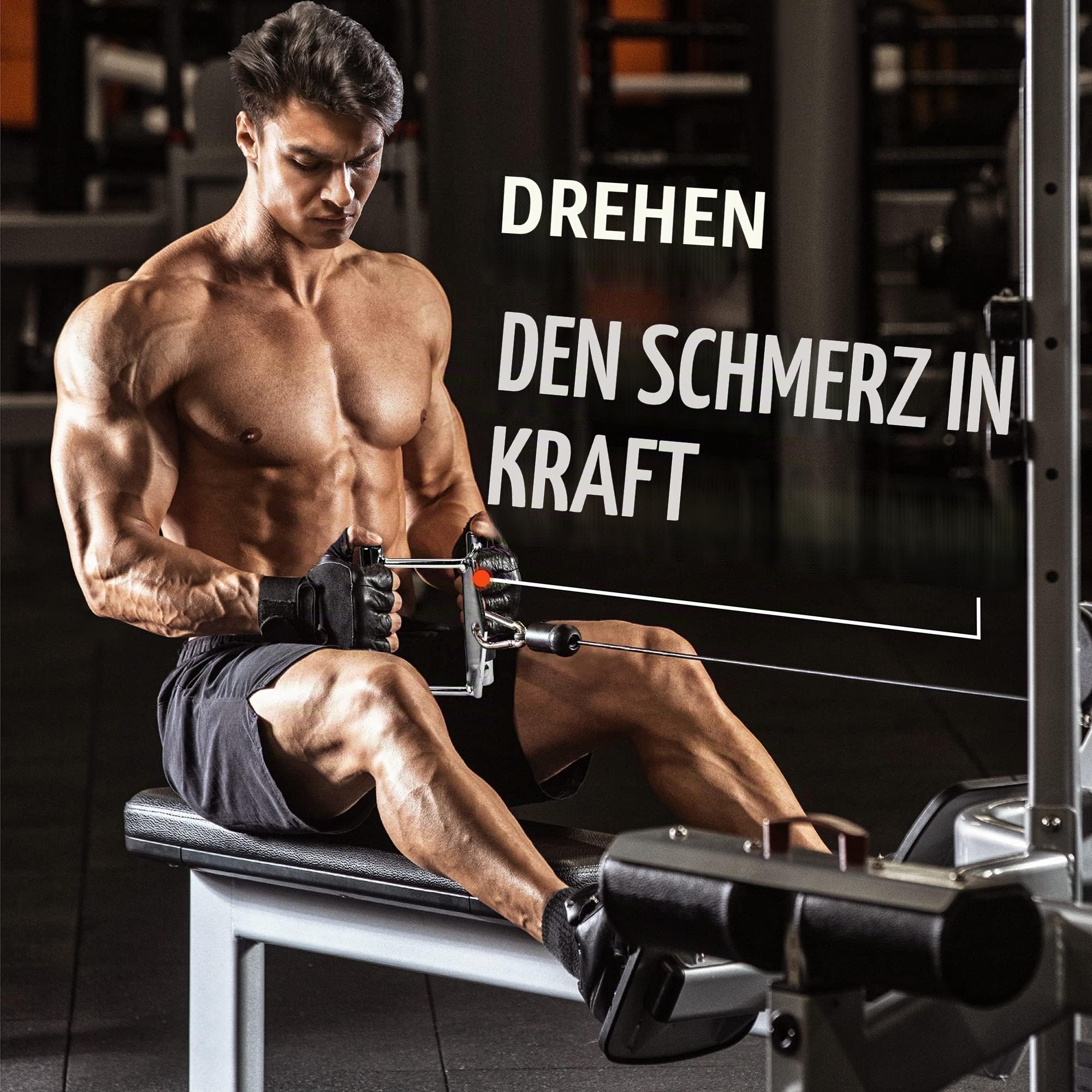 Yes4All Kabelbefestigung, Trizepssei, Gerade Rotierende Stange, V-förmige Stange, Doppel-D-Griff, Trainingshilfen Einhand Griff, Chrom Kraftstation, Kabelzugturm, unterstützt bis zu 400 kgs
