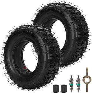 RUTU 13x5.00-6 13x5-6 Tyre and Tube with Curved TR87 Valve Stem for Razor Dirt Quads Yerf Dog Motovox Go Karts Dirt Bikes ATVs Lawn Mower Yard Tractors Cart Sack Trucks 4 Wheels 2 Pack