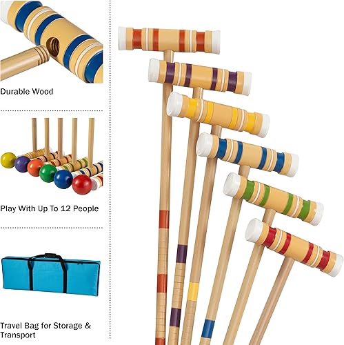 Vista 17 de Juego de cricket Trademark Global con bolsa de transporte