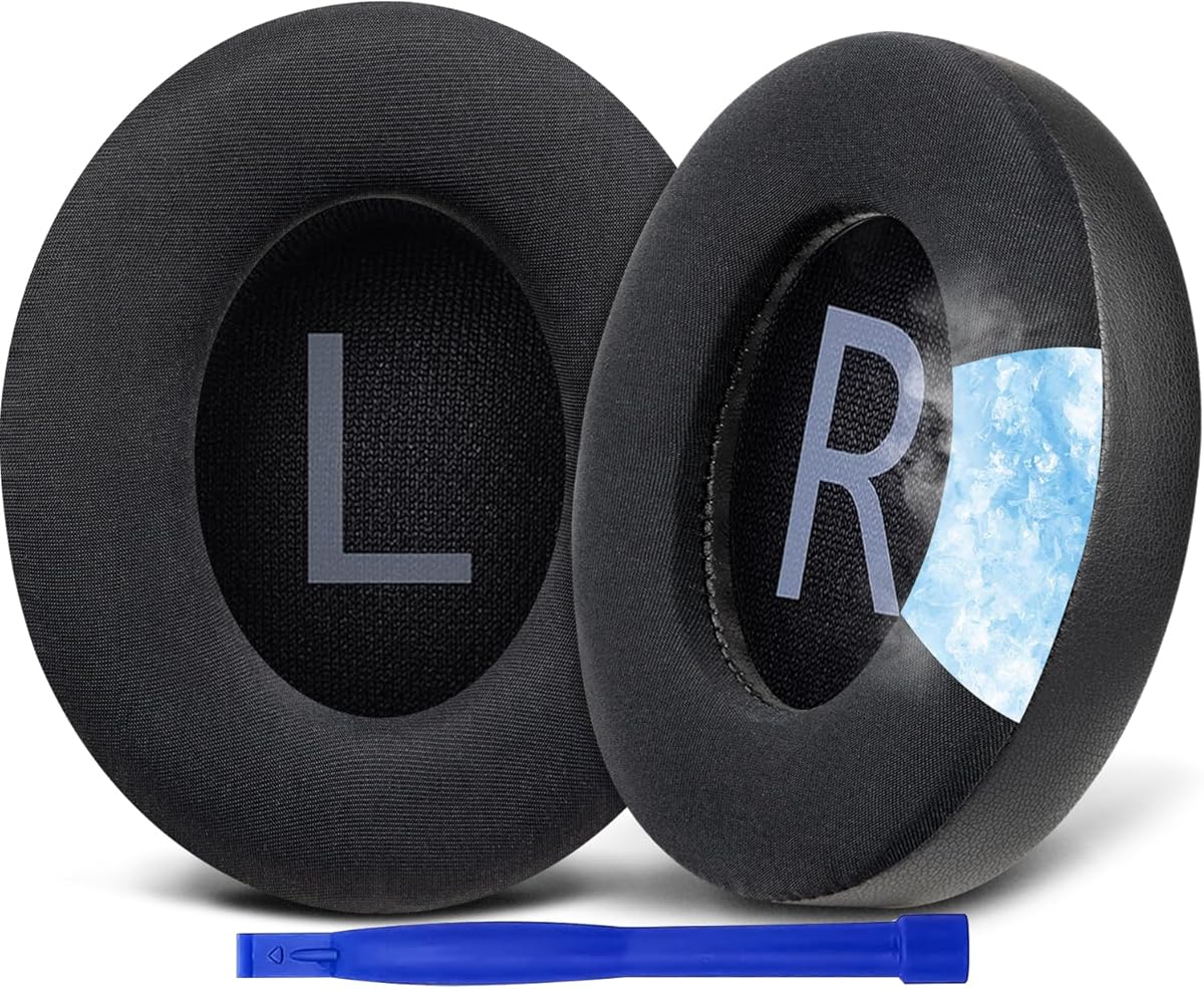 SOULWIT Cooling Gel Replacement Earpads for Bose 700 (NC700) Wireless Headphones, Ear Pads Cushions with Ice Silk Fabric, High-Density Noise Cancelling Foam, Added Thickness - Black