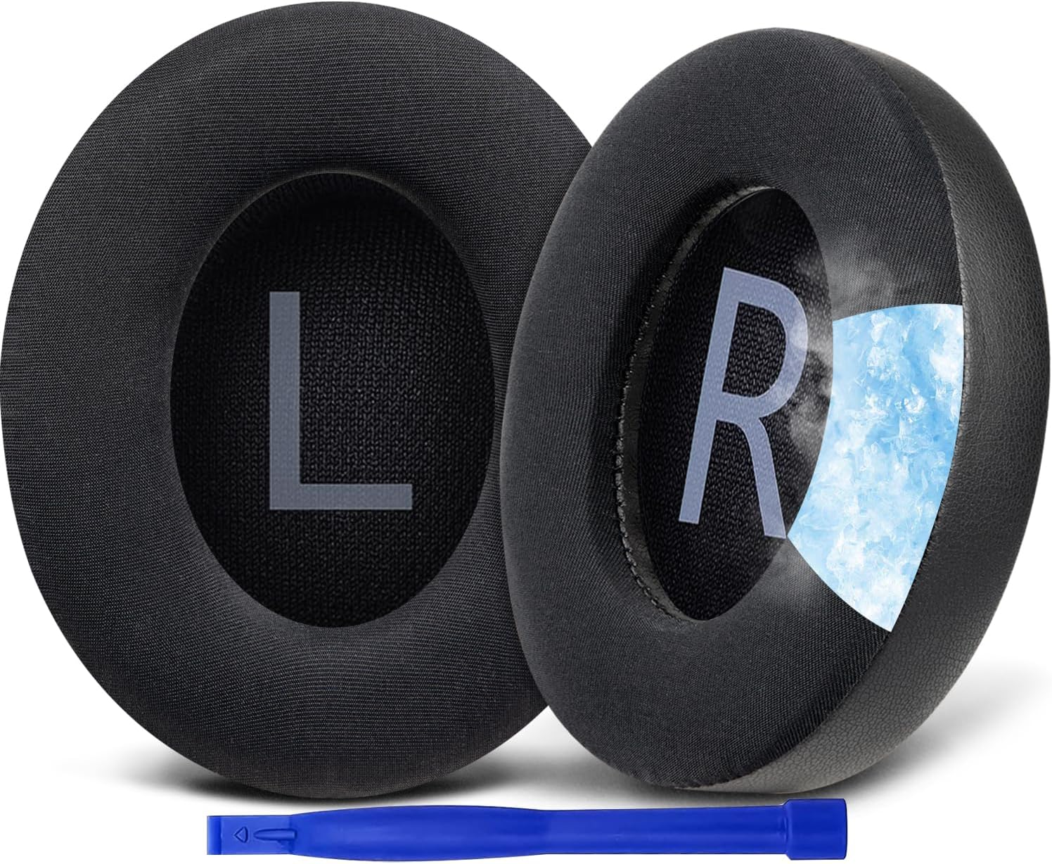 Cooling Gel Replacement Earpads for Bose 700 (NC700) Wireless Headphones, Ear Pads Cushions with Ice Silk Fabric, High-Density Noise Cancelling Foam, Added Thickness - Black