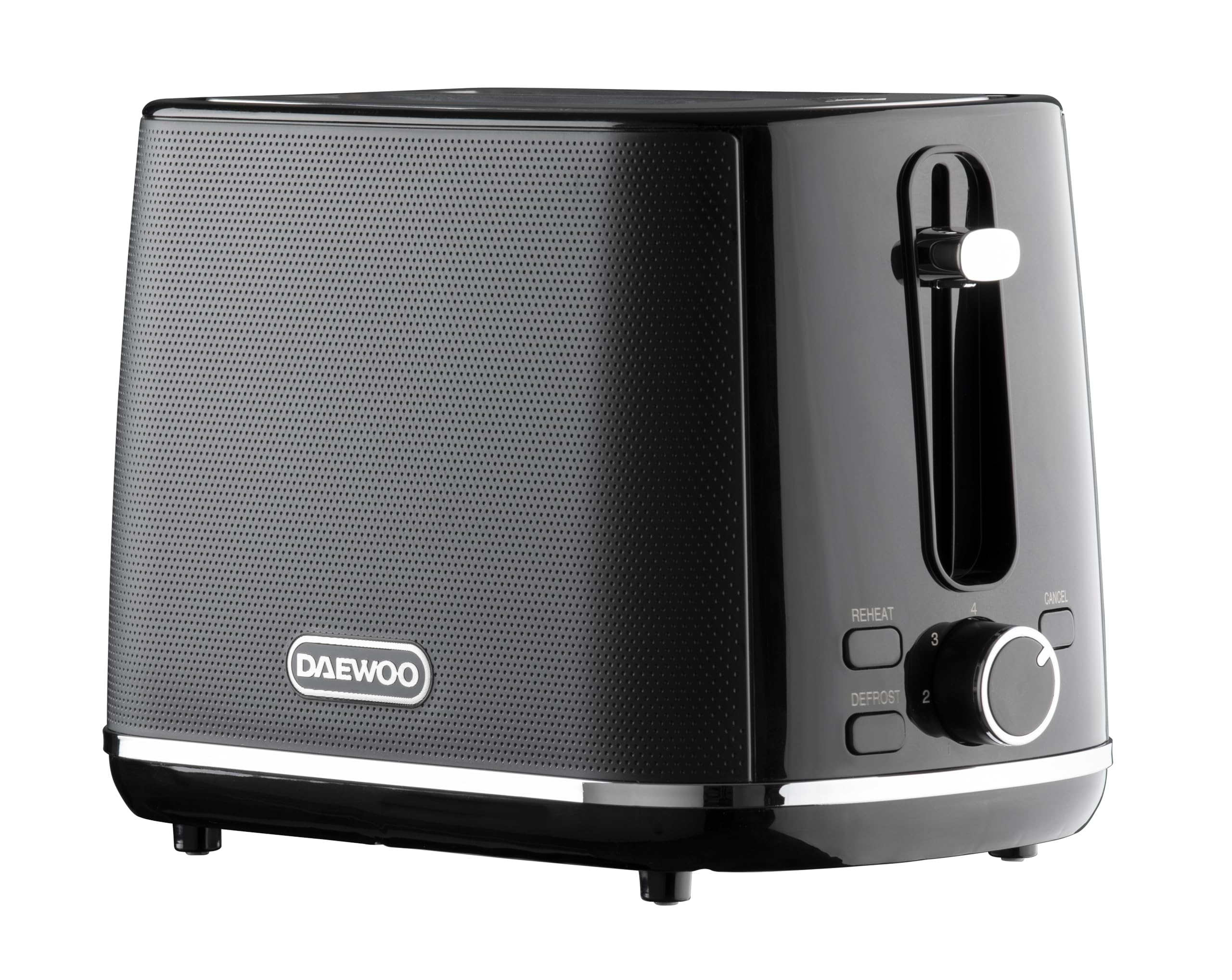 Daewoo Stirling Two Slice Toaster With Reheat Defrost And 7 Browning Functions Black Sda2627Ge from B&Q