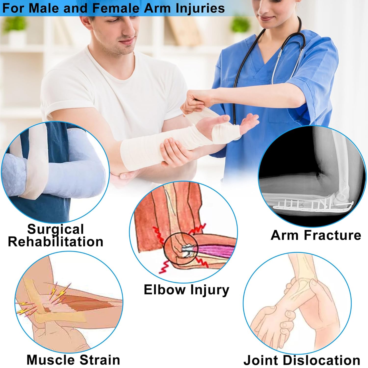 VISKONDA Mesh Arm Sling Shoulder Immobilizer,Breathable&Adjustable Support Brace for Rotator Cuff Injury,Reversible Left Right Arm,Elbow Wrist Clavicle Fracture Sprain Recovery for Men Women(Black,Medium)
