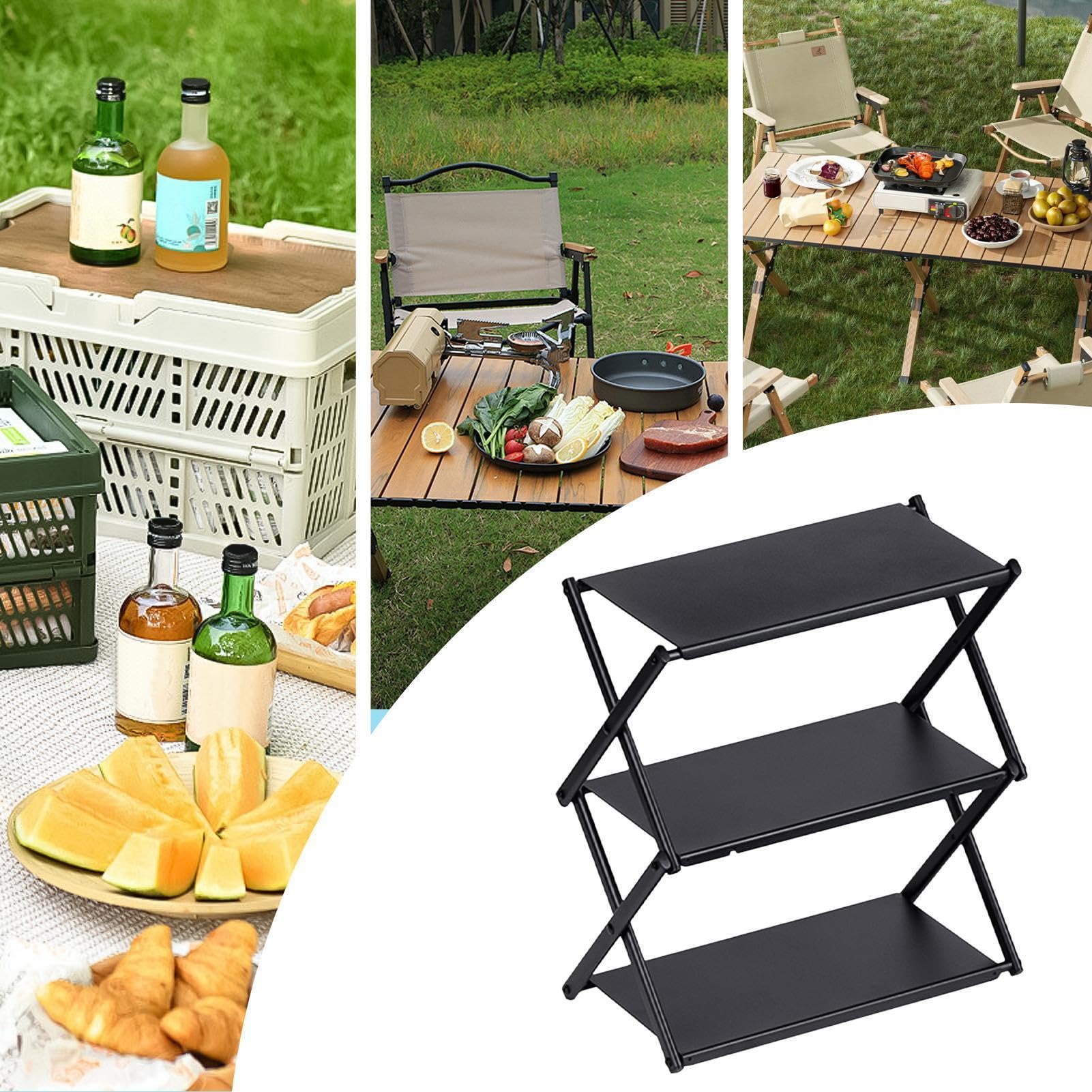 Étagères pliables, étagère pliante Support de rangement de camping