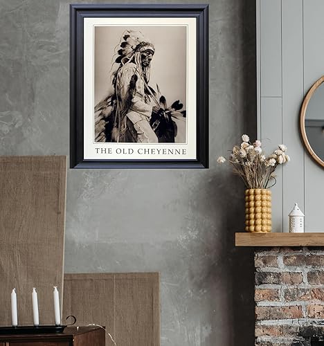 Miniatura 5 de Póster artístico de la decoración de pared con imagen india de Native American The Old Cheyenne (16 x 20 pulgadas)