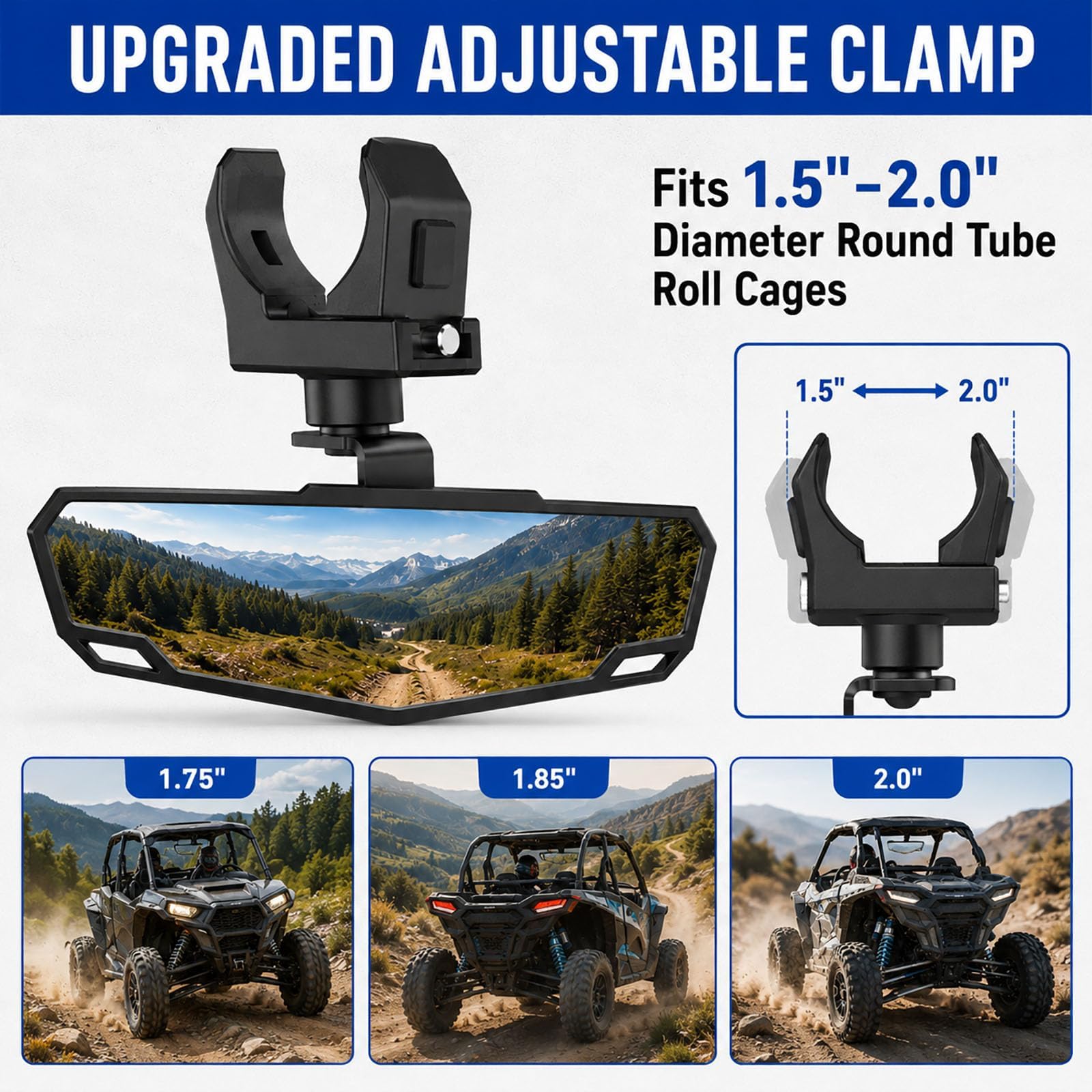 1Pcs Rétroviseur UTV pour GMC Sierra 1500 4WD 19-24