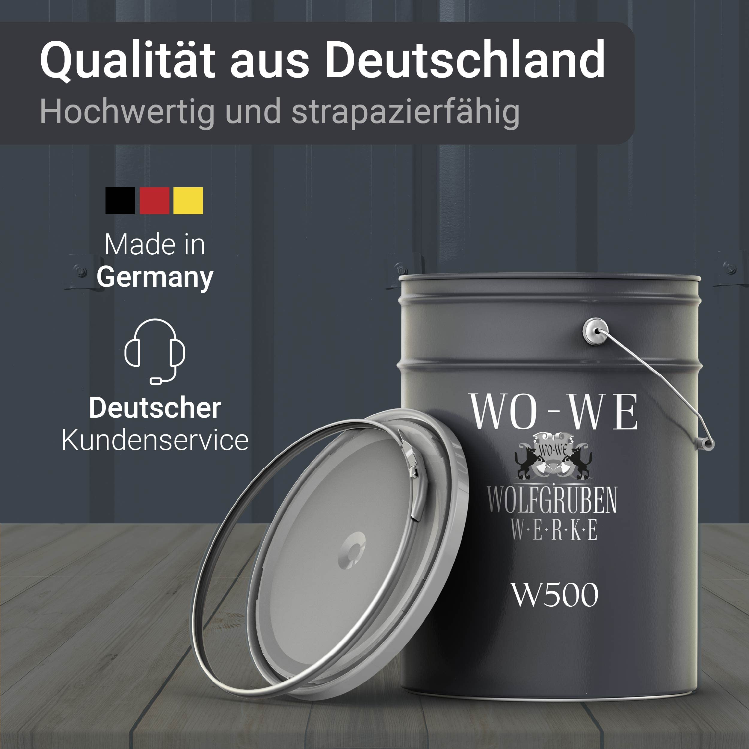Dachfarbe 3in1 Metallschutzlack Dach Sockelfarbe Dachbeschichtung W500 Anthrazitgrau - 5L