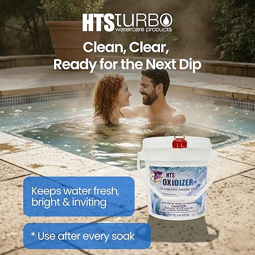 Miniatura 2 de HTS Turbo Amortiguador oxidante para piscinas, jacuzzis y spas  5 libras fabricado en Estados Unidos  Choque oxidante de disolución rápida para