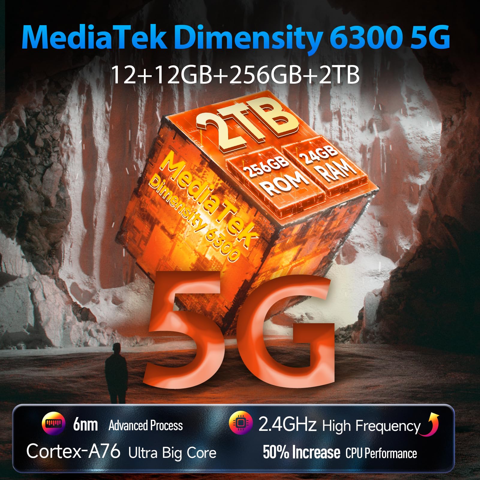 Ulefone Armor 27 Pro 5G Téléphone Portable Incassable, 6,78" FHD+ 120 Hz, Android 14, 24Go+256Go, 64MP Caméra Vision Nocturne, 10600mAh Smartphone Incassable 5G-WiFi/GPS/NFC/OTG