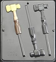 Vista 3 de Molde de caramelo de chocolate para paletas de mazo de rodilla Doctor 3465 (3 cavidades)