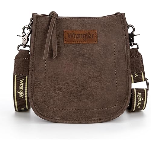 Wrangler Small Crossbody Bag for Women Western Shoulder Purse with Adjustable Strap