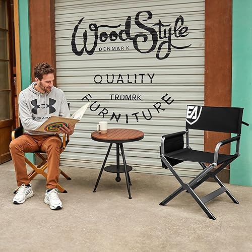 Miniatura 2 de EVER ADVANCED Silla de directores ligera de aluminio plegable, sillas plegables de cine de estudio, silla de vendedor de eventos, asiento de 19