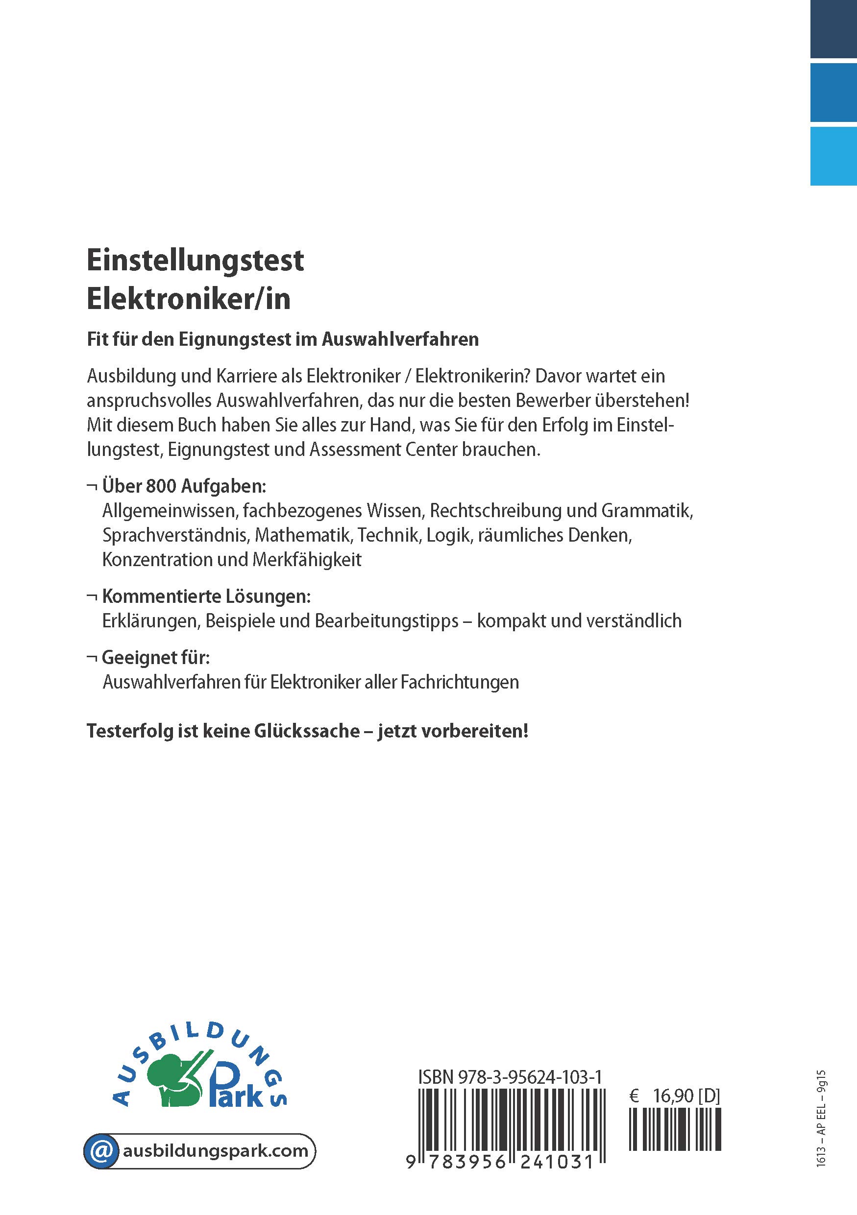 Einstellungstest Elektroniker / Elektronikerin Kombipaket:Online-Testtrainer + Buch | Über 2.000 Aufgaben mit allen Lösungswegen | Allgemeinwissen, Deutsch, Mathe, Logik, Konzentration und mehr