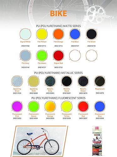 Miniatura 6 de SAMURAI Pintura en aerosol de poliuretano de 2 partes para bicicleta, 11.3 onzas, resistente a los rayos UV y a la oxidación (color negro, paquete