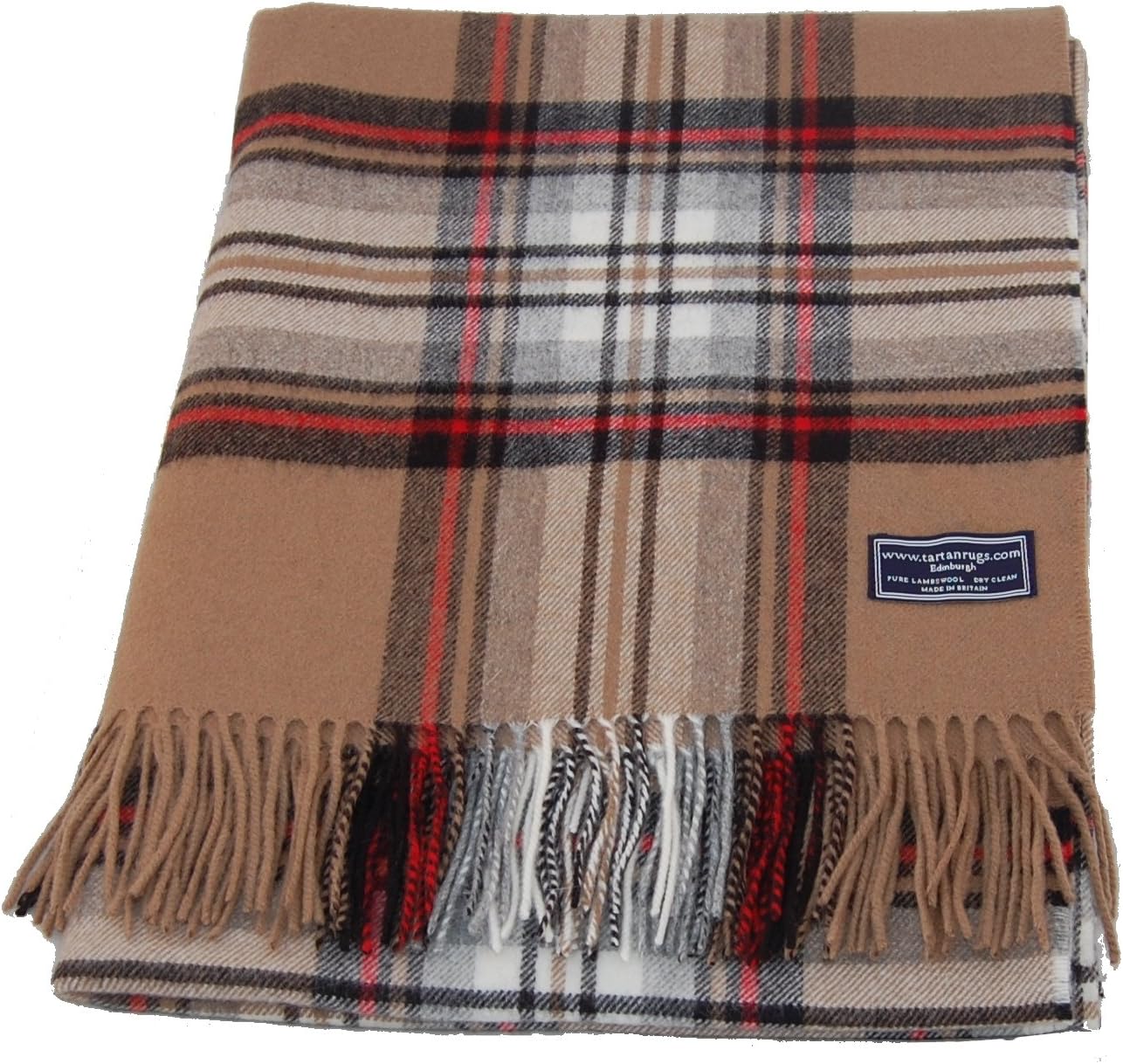 Bronte Camel Stewart Tartan Lambswool Rug