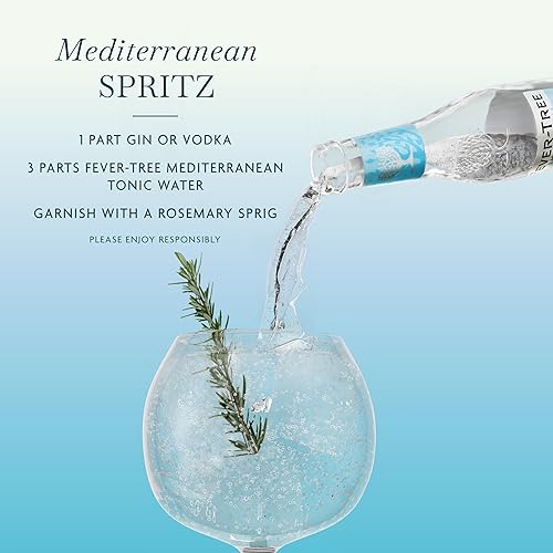 Miniatura 5 de Fever-Tree - Botellas de cristal de agua tónica mediterránea sin edulcorantes artificiales saborizantes y conservantes flor de saúco 201 mL paquete