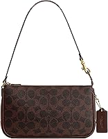 COACH Women's Natural Grain Leather Plaza Bag - Elegant Zip-Top Crossbody Clutch Purse