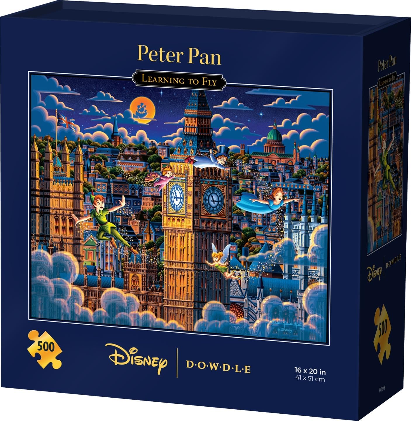 Peter Pan Learning to Fly - Disney Dowdle 500 Piece Jigsaw Puzzle for Adults
