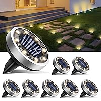 btfarm 8 Pezzi Luci Solari da Giardino, 8 LED Faretti Sepolta Solari a Led da Esterno