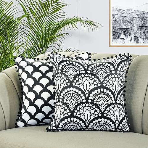 Miniatura 9 de Royal Blaze Juego de 2 fundas de almohada decorativas de lujo de 18 x 18 pulgadas, decoración del hogar para sala de estar, sofá y dormitorio (18 x