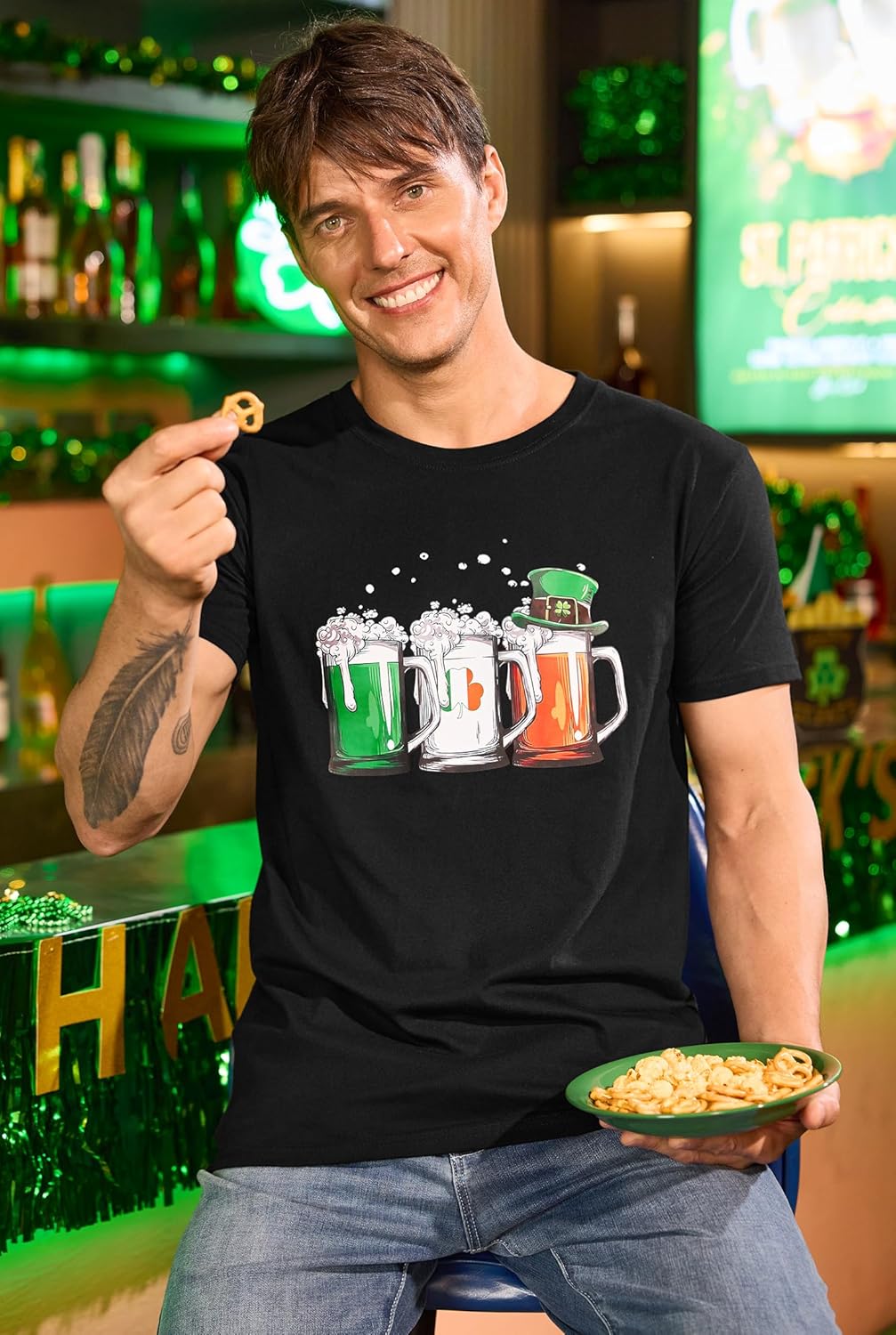 Mainfini Men St Patrick's Day Tshirt Cotton Shenanigans Irish Pub Short Sleeve Shirts (S-3XL) - Image 5