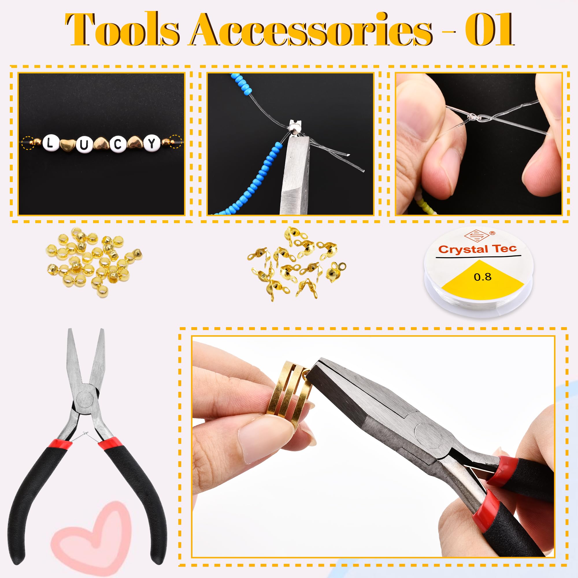 Ensemble De 1200 Accessoires De Fabrication De Bijoux Avec