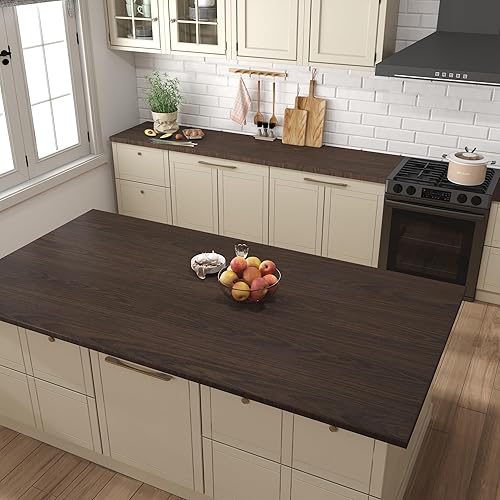 Miniatura 2 de BAYYA Papel tapiz de madera marrón mate grueso, papel tapiz de madera marrón mate, papel tapiz autoadhesivo para cocina, papel adhesivo de madera