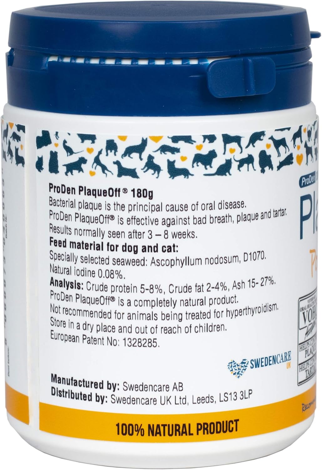 ProDen PlaqueOff Powder Supports Normal, Healthy Teeth, Gums, and Breath Odor in Pets 180 g : Pet Dental Care Supplies : Pet Supplies
