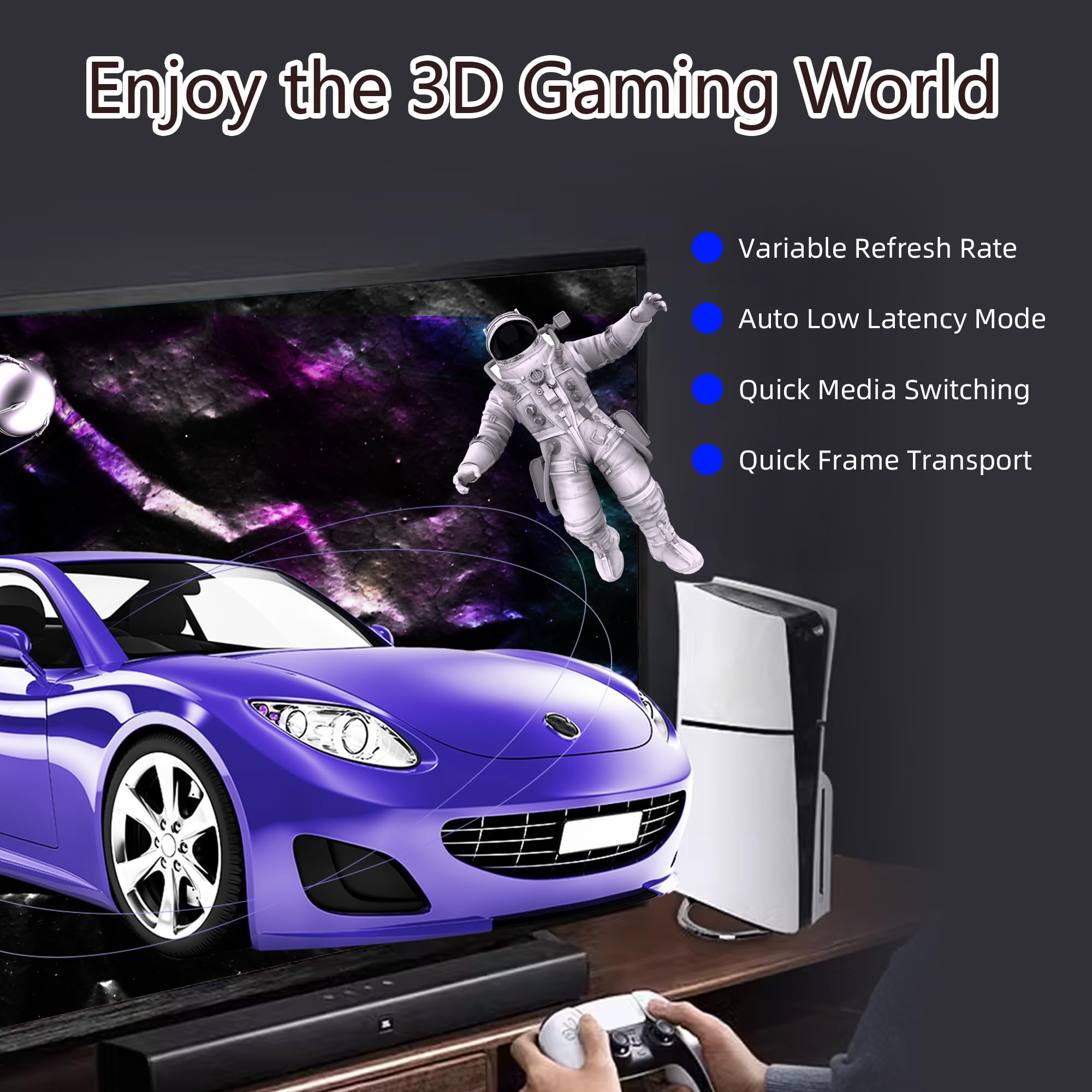 Duttek Cavo HDMI Spirale 2.1 - Cavo Ad Alta Velocità 48Gbps Per 8K@60Hz