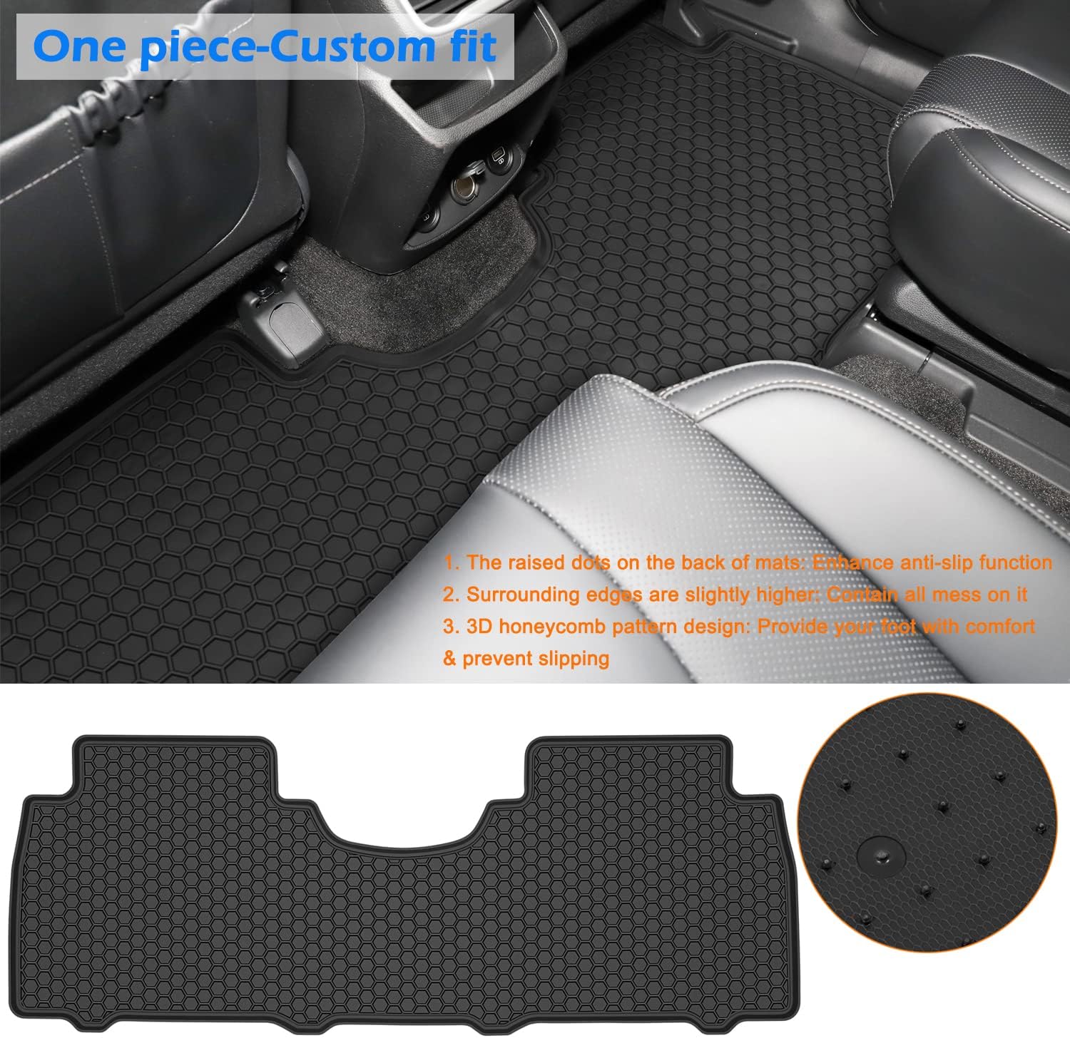 Gеt Sресіаl Prісе Bonbo Floor Mats & Trunk Cargo Liner for 2019 2020 2021 Hyundai Santa Fe 5 Passenger Custom Fit Environmentally Friendly Rubber Heavy Duty All Weather Guard Odorless (Pack of 4)