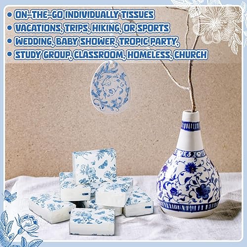 Miniatura 8 de Paquete de 100 pañuelos de bolsillo a granel, paquetes de 1000 hojas de pañuelos pequeños, paquetes de bolsillo de 3 capas de tamaño de viaje,