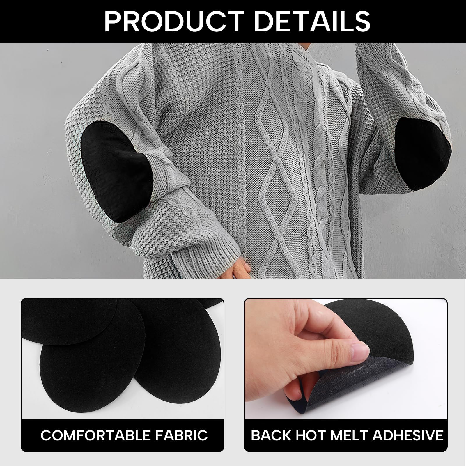 Toppe Termoadesive Per Bambini - 6 Pezzi Ovali, Per Ginocchia E Gomiti, Blu - Foto 10