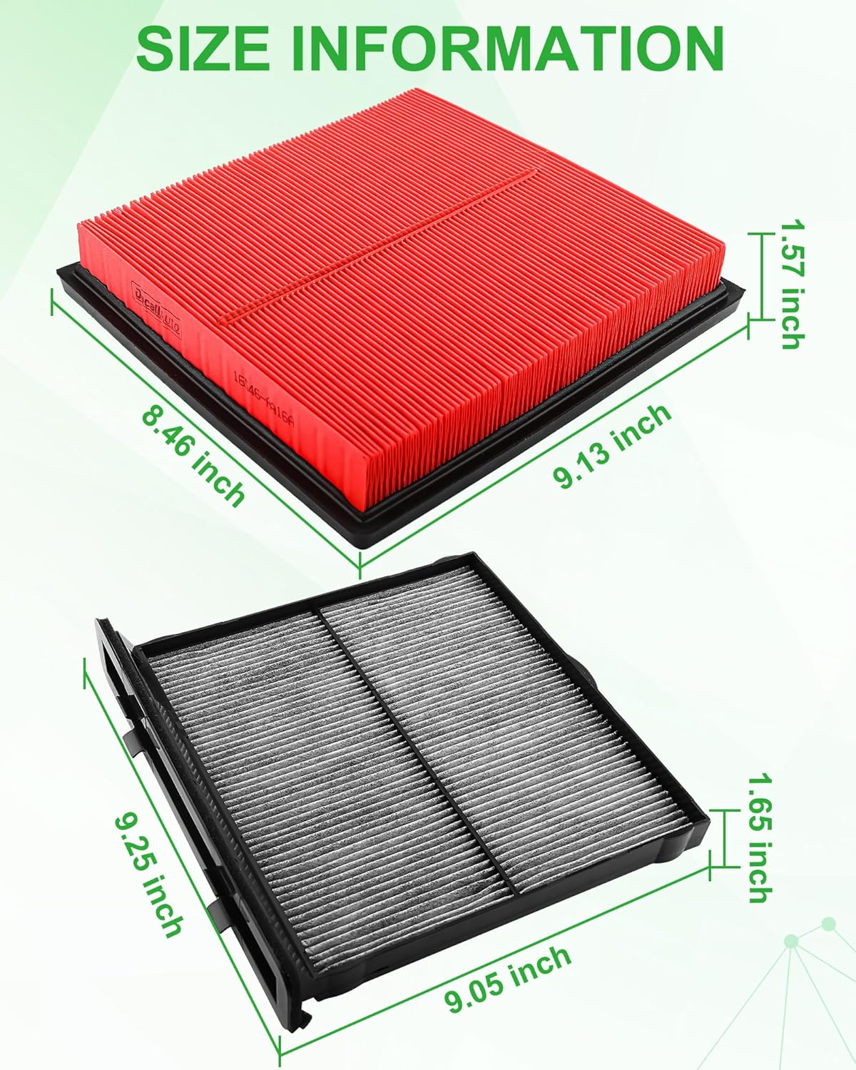 Activated Carbon Cabin & Engine Air Filter Set fit for Subaru Forester H4-2.5L (2019-2024), for Subaru WRX H4-2.4L (2022-2025), Replacement 72880fl000, 16546aa16a