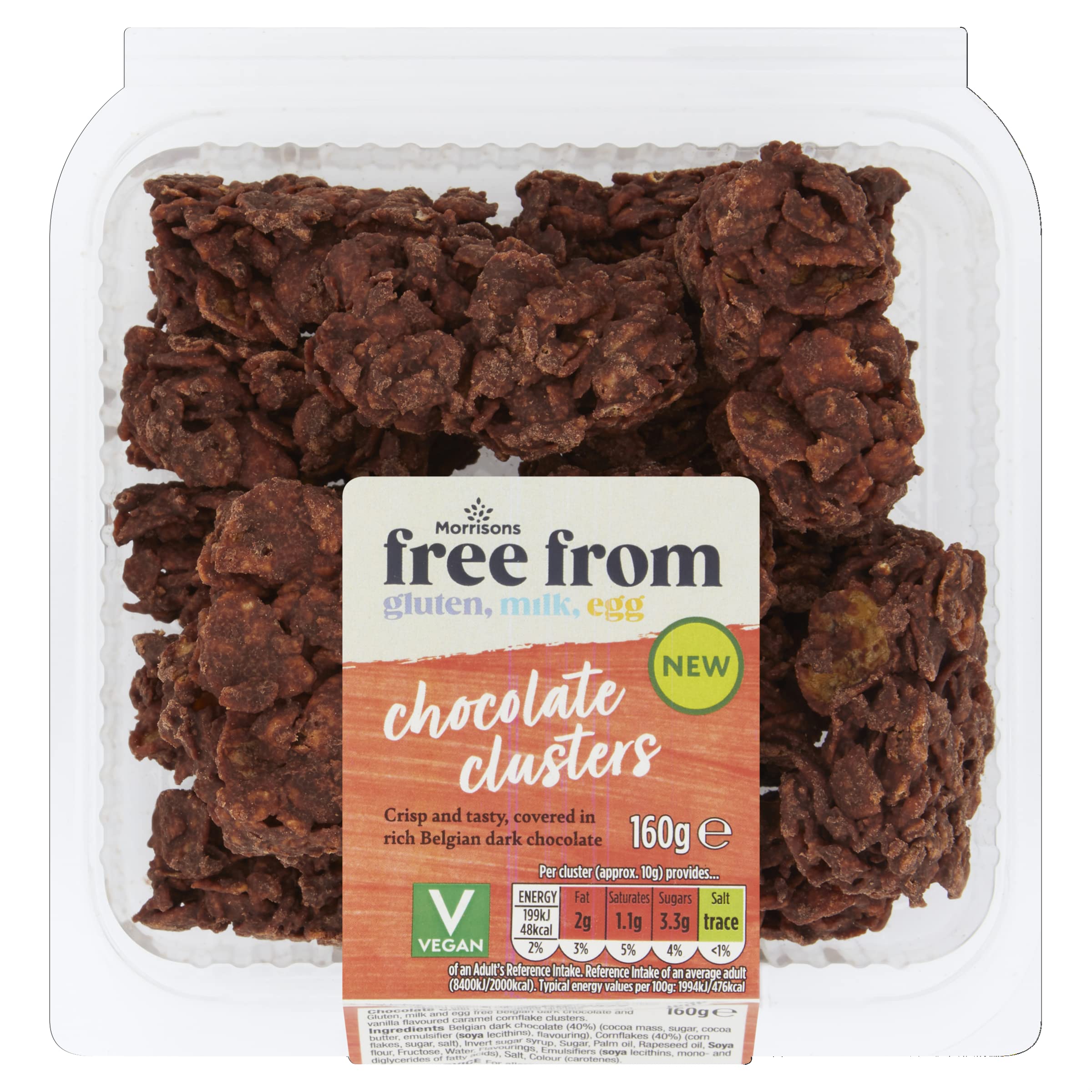 Morrisons Free From Dark Chocolate Clusters 160g
