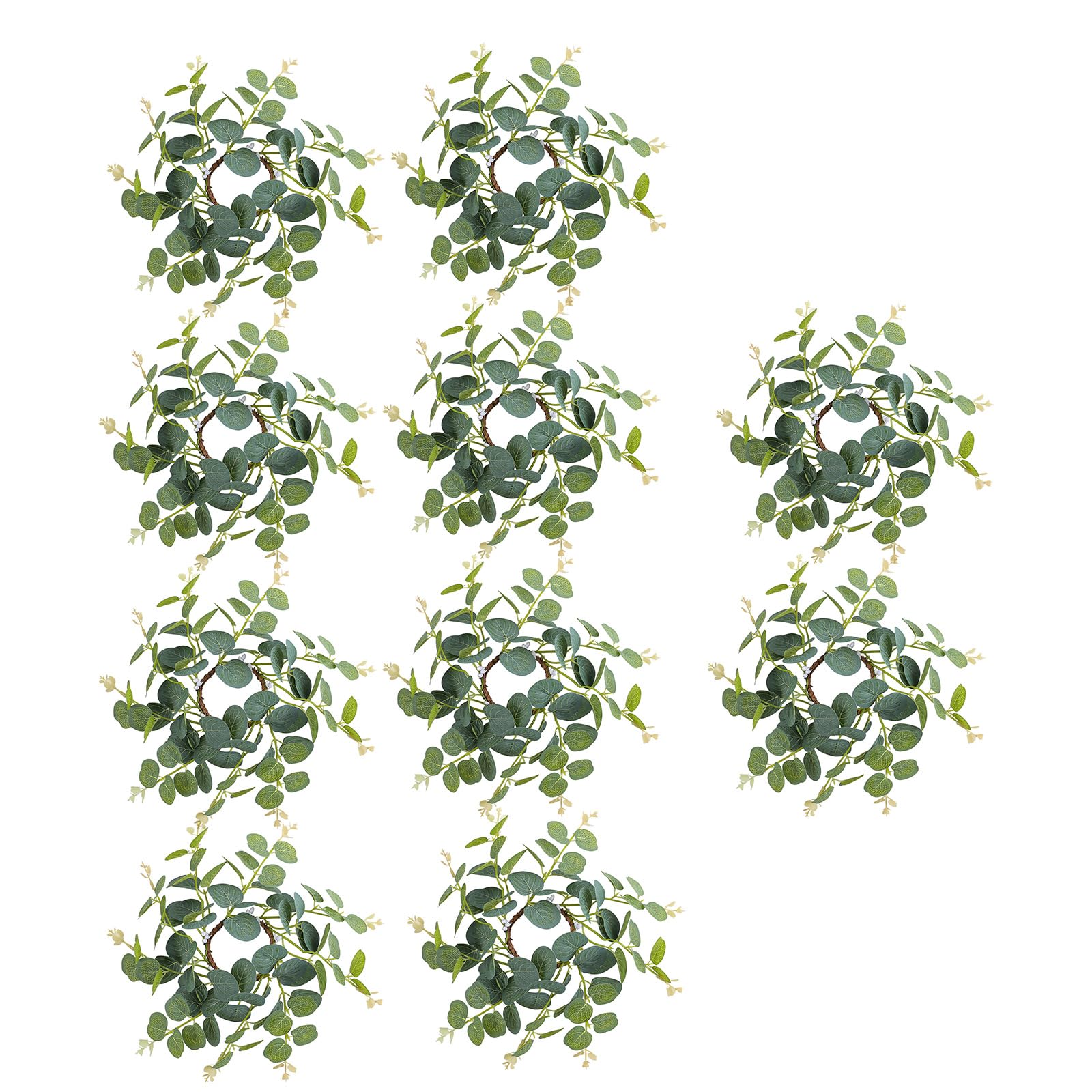 Kalttoy Artificial Green Green Candlestick Holder Candlestick Decoration Wreath for Wedding and Home Table Setting Artificial Wreaths