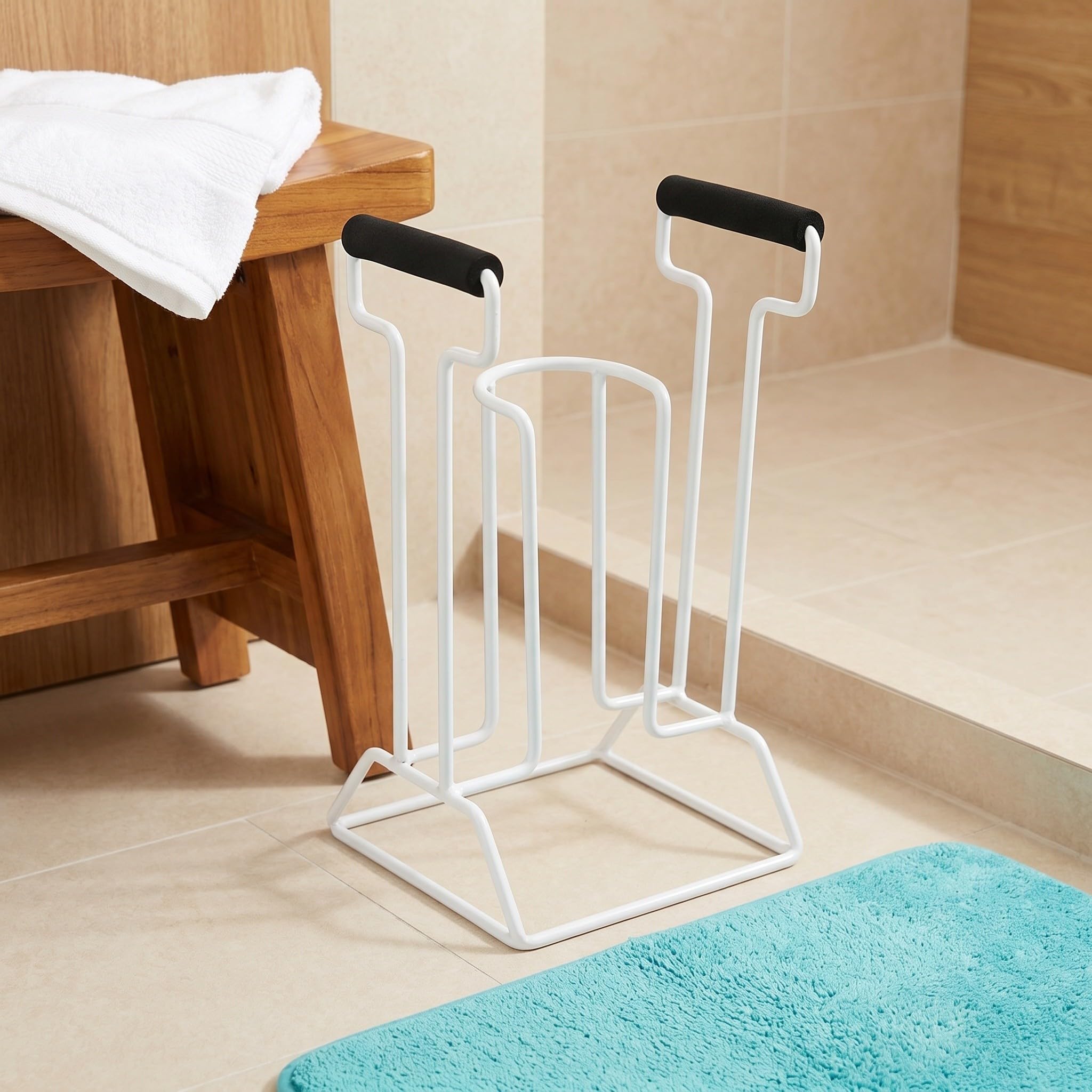 Beaupretty Calzador y Soporte Estable de Calcetines para Mayores con Mango Ajustable Fácil de Usar para Vestir sin Agacharse Junto Cama o Silla de Ruedas