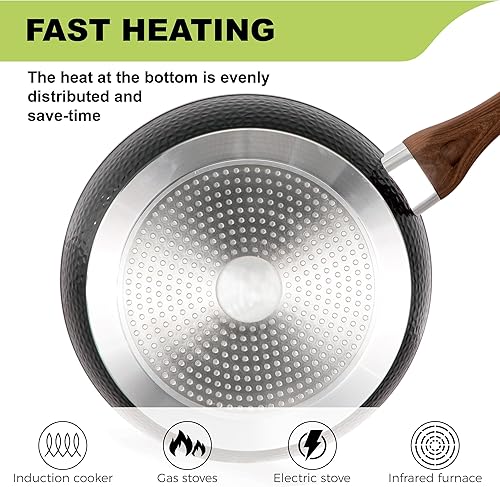 Miniatura 3 de DishDelight Juego de ollas y sartenes antiadherentes, de inducción, antiadherentes, utensilios de cocina de inducción antiadherentes con sartenes y