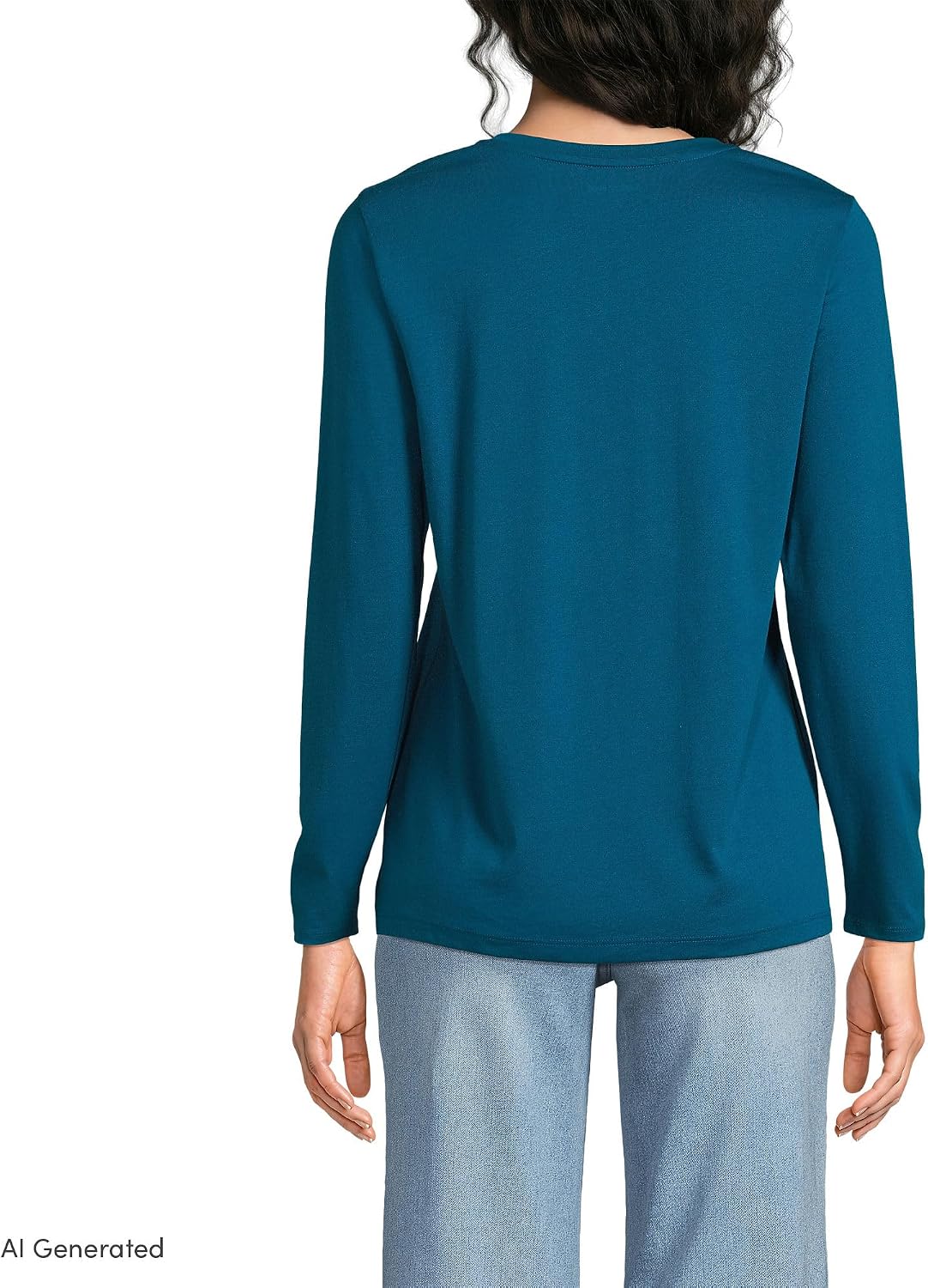 Lands' End Women's Supima Long Sleeve Crew Tee image 2