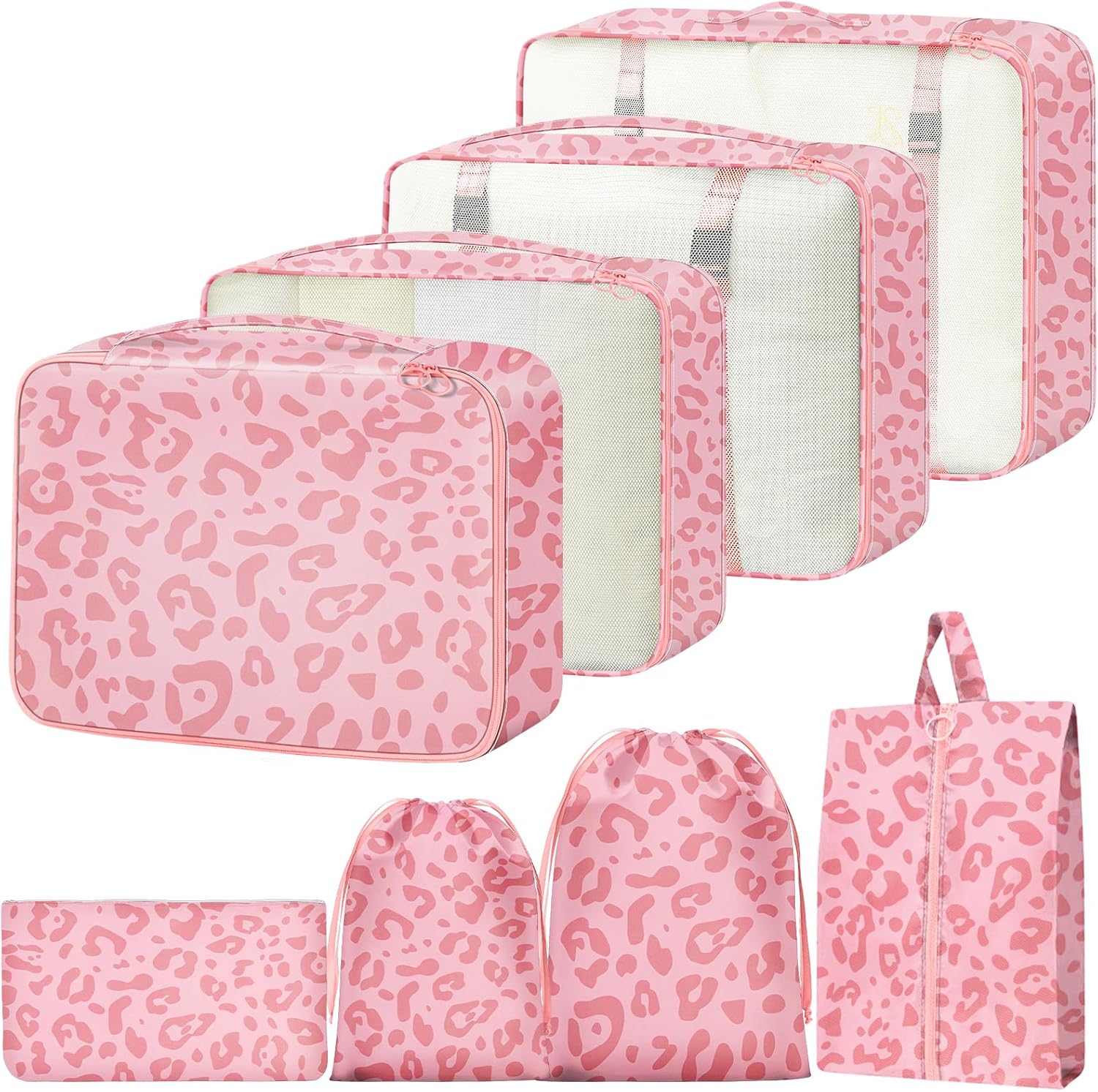 8-Piece Travel Packing Cubes Set – Durable Organizer Bags for Families