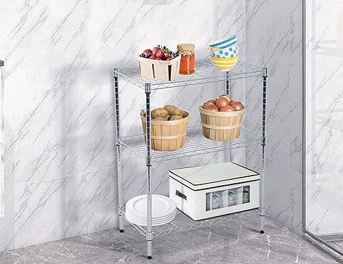 Vista 157 de Estantería de almacenamiento de 6 niveles, estantería de alambre, 48 pulgadas de largo x 18 pulgadas de ancho x 72 pulgadas de alto, estante Negro