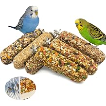 6PCS Parakeet Treat,Natural Parrots Treat Crunch Sticks | Vegetable & Grain Style Crunch Sticks,Bird Treats for Cockatiel Budgies Lovebirds Canary Conure Finches