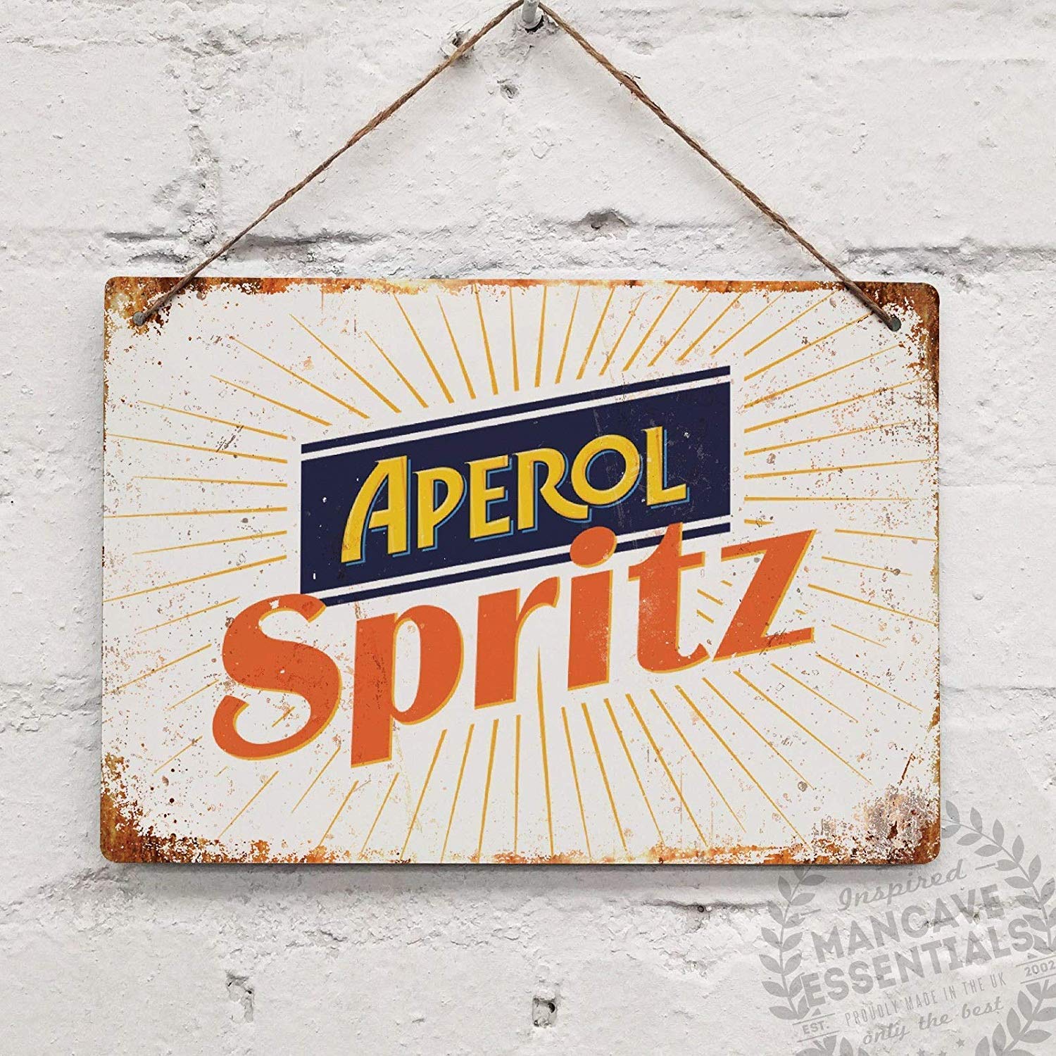 DOGT Aperol Spritz Vintage Cocktail Prosecco Tin Sign