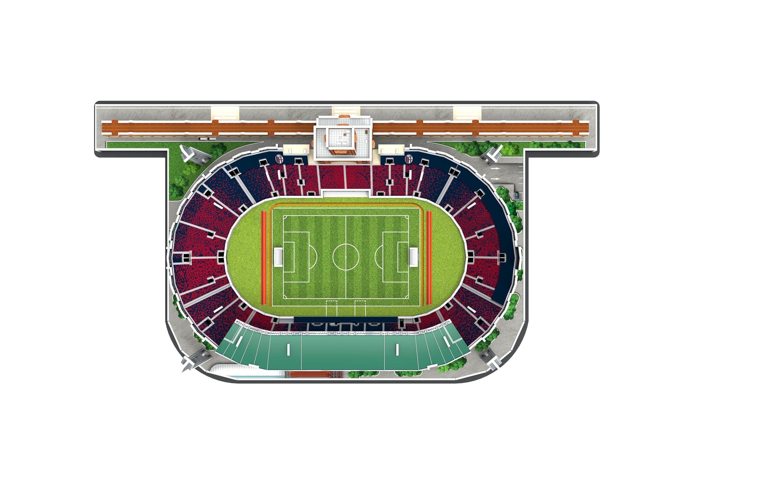 Pro-Lion Puzzle 3D dello stadio Renato Dall'Ara - 112 pezzi | Sede del Bologna Football Club | Serie A FC Regali calcistici per bambini dai 7 anni in su