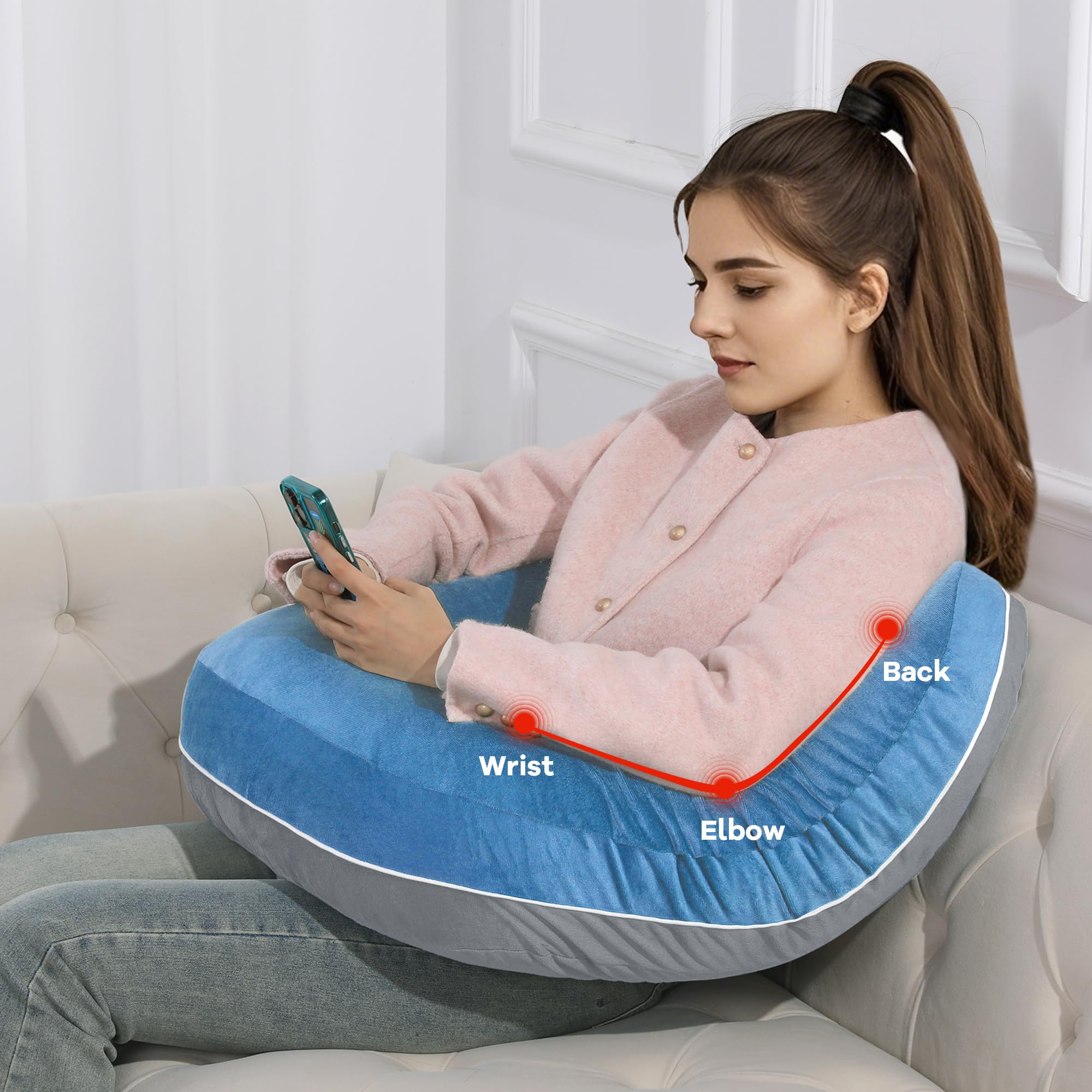 Amazon.com: HOMBYS Crochet Lap Pillow, Arm Support Pillow for